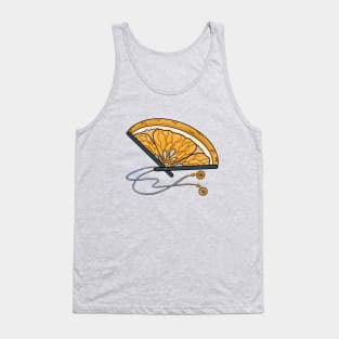 Orange Slice Folding Fan Tank Top